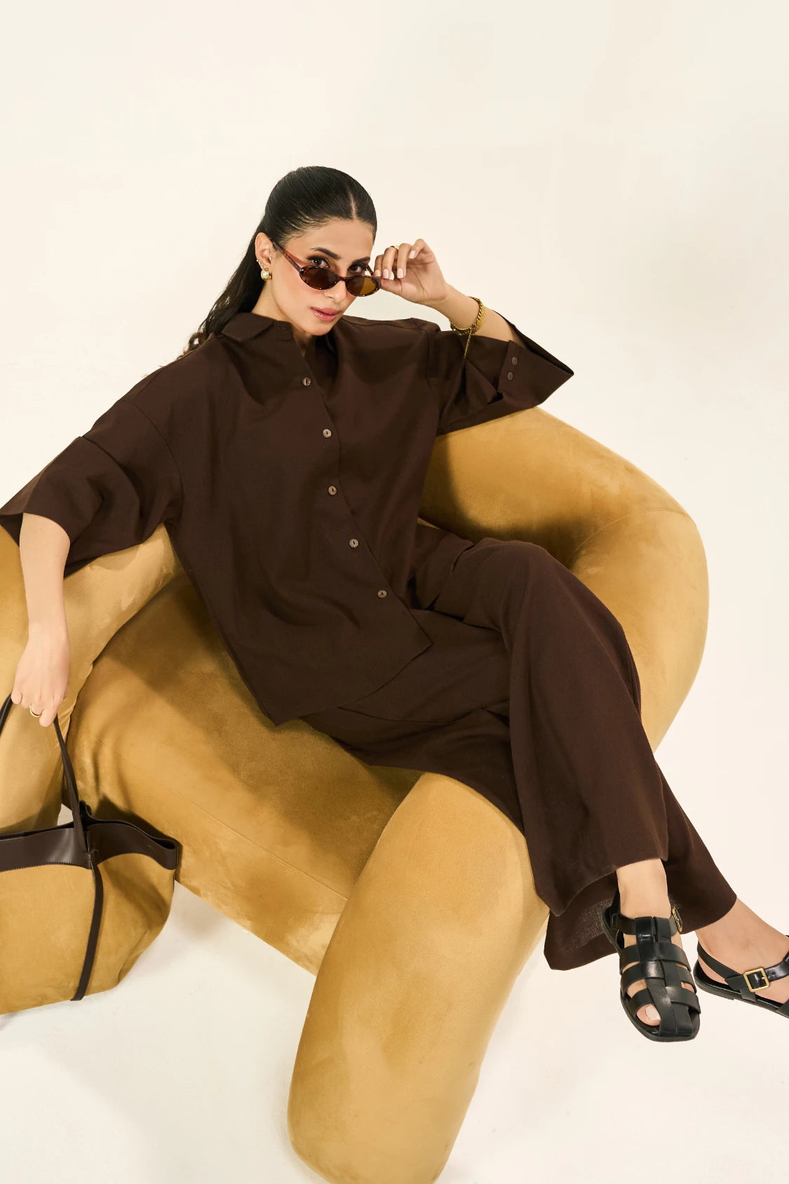 BROWN CO ORD SET