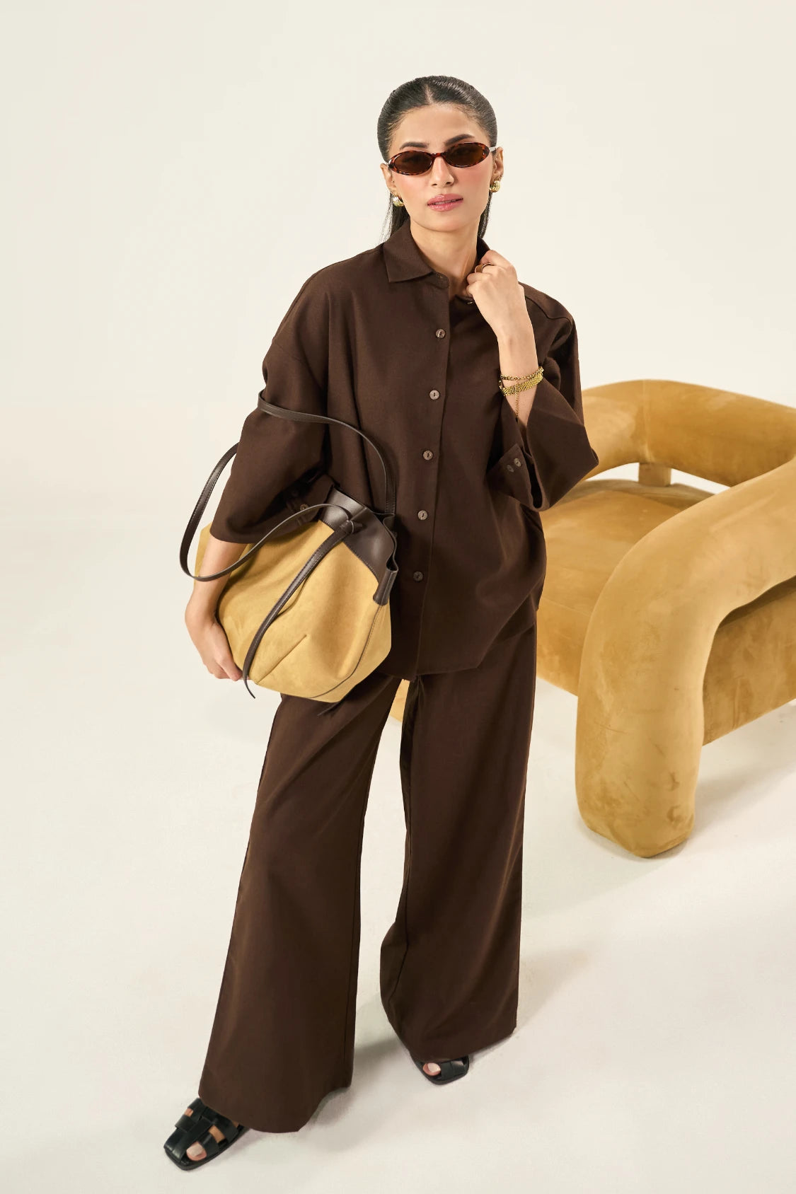 BROWN CO ORD SET